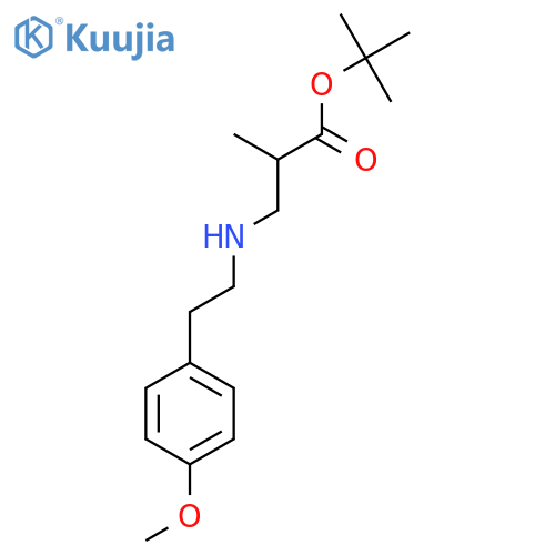 Tert-Butyl 3-{[2-(4-methoxyphenyl)ethyl]amino}-2-methylpropanoate structure