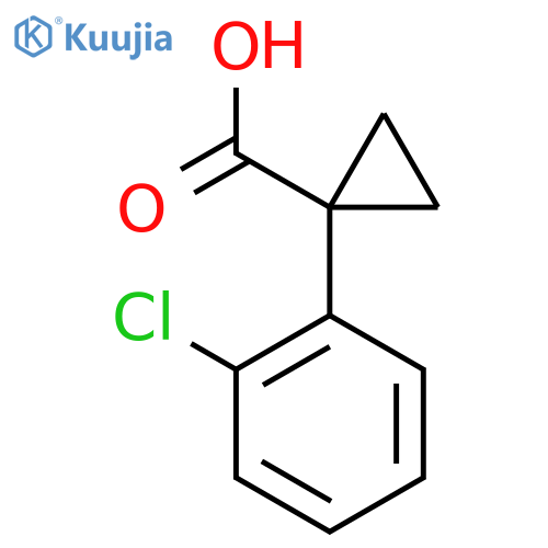 1-(2-chlorophenyl)cyclopropane-1-carboxylic acid structure