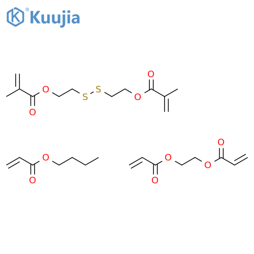 2-Propenoic acid, 2-methyl-, 1,1'-(dithiodi-2,1-ethanediyl) ester, polymer with butyl 2-propenoate and 1,1'-(1,2-ethanediyl) di-2-propenoate structure