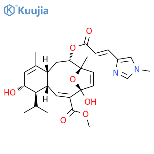 7,10-Epoxybenzocyclodecene-6-carboxylicacid,3,4,4a,7,10,11,12,12a-octahydro-3,7-dihydroxy-1,10-dimethyl-4-(1-methylethyl)-11-[[(2E)-3-(1-methyl-1H-imidazol-4-yl)-1-oxo-2-propenyl]oxy]-,methyl ester, (3S,4R,4aS,5E,7R,10S,11S,12aR)- (9CI) structure