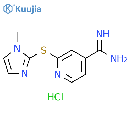 2-(1-Methyl-1H-imidazol-2-yl)sulfanylpyridine-4-carboximidamide Hydrochloride structure