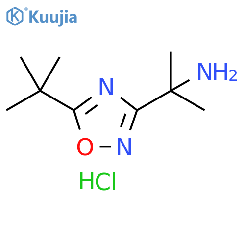 2-(5-tert-butyl-1,2,4-oxadiazol-3-yl)propan-2-amine hydrochloride structure