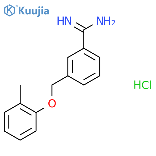 3-(2-Methylphenoxymethyl)benzene-1-carboximidamide hydrochloride structure