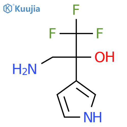 3-amino-1,1,1-trifluoro-2-(1H-pyrrol-3-yl)propan-2-ol structure