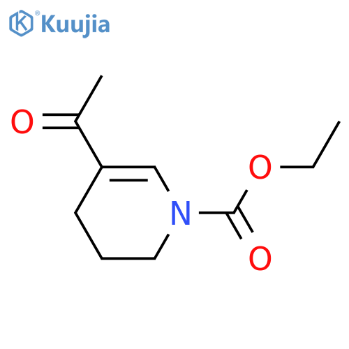 ethyl 5-acetyl-1,2,3,4-tetrahydropyridine-1-carboxylate structure