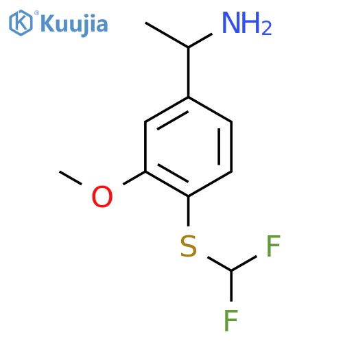 1-{4-(difluoromethyl)sulfanyl-3-methoxyphenyl}ethan-1-amine structure