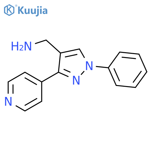 1-Phenyl-3-(pyridin-4-yl)-1H-pyrazol-4-ylmethanamine structure
