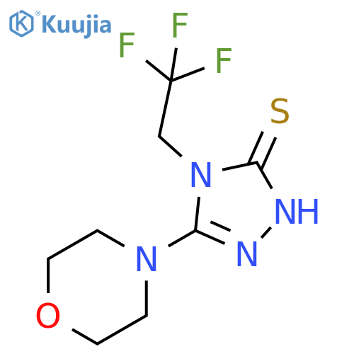 5-(morpholin-4-yl)-4-(2,2,2-trifluoroethyl)-4H-1,2,4-triazole-3-thiol structure