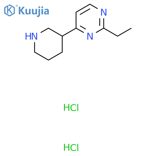 2-Ethyl-4-(piperidin-3-yl)pyrimidine dihydrochloride structure