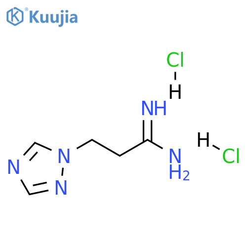 3-(1H-1,2,4-triazol-1-yl)propanimidamide dihydrochloride structure