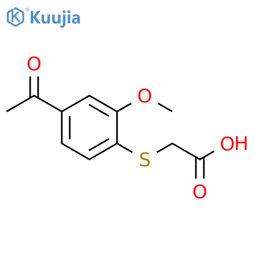 2-(4-Acetyl-2-methoxyphenyl)sulfanylacetic Acid structure