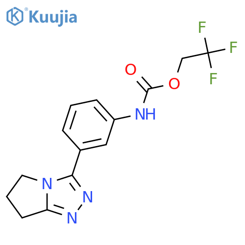 2,2,2-Trifluoroethyl N-(3-{5H,6H,7H-Pyrrolo2,1-c1,2,4triazol-3-yl}phenyl)carbamate structure