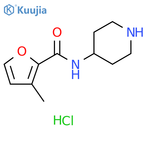 3-methyl-N-(piperidin-4-yl)furan-2-carboxamide hydrochloride structure