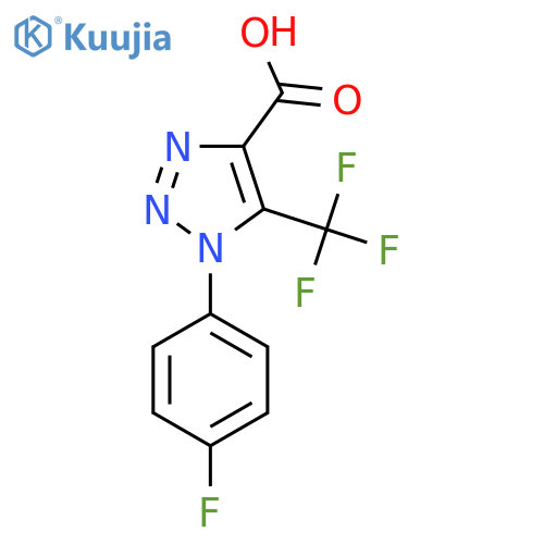 1-(4-Fluorophenyl)-5-(trifluoromethyl)-1H-1,2,3-triazole-4-carboxylic acid structure