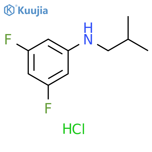 3,5-difluoro-N-(2-methylpropyl)aniline hydrochloride structure