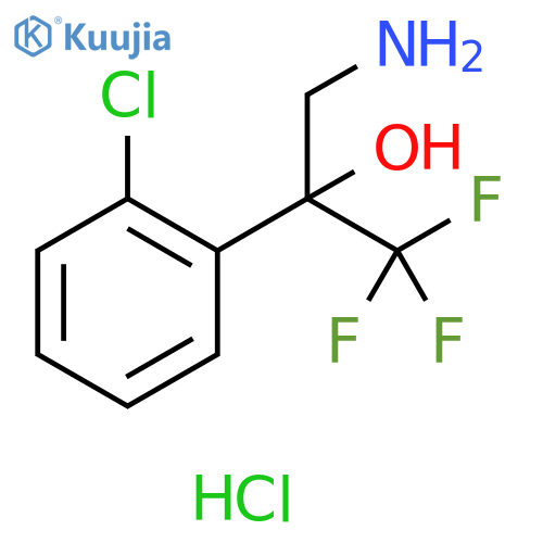3-amino-2-(2-chlorophenyl)-1,1,1-trifluoropropan-2-ol hydrochloride structure