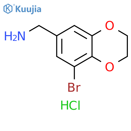 (8-bromo-2,3-dihydro-1,4-benzodioxin-6-yl)methanamine hydrochloride structure