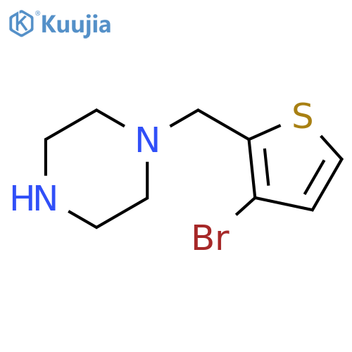 1-[(3-bromothiophen-2-yl)methyl]piperazine structure