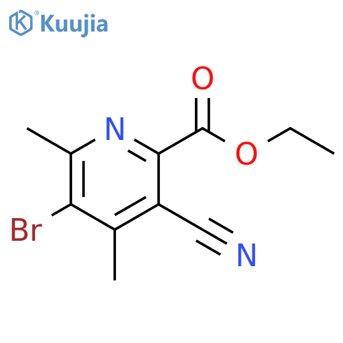 ethyl 5-bromo-3-cyano-4,6-dimethylpyridine-2-carboxylate structure