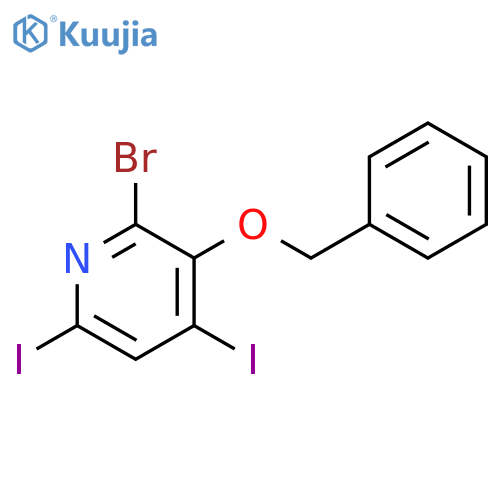 3-(benzyloxy)-2-bromo-4,6-diiodopyridine structure