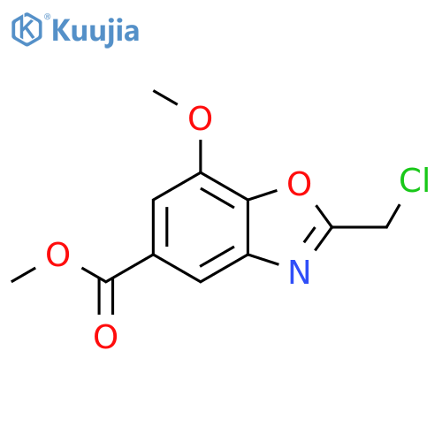 methyl 2-(chloromethyl)-7-methoxy-1,3-benzoxazole-5-carboxylate structure