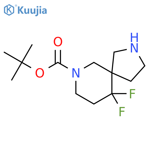 tert-butyl 10,10-difluoro-2,7-diazaspiro[4.5]decane-7-carboxylate structure