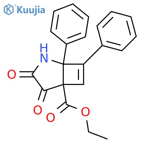 2-Azabicyclo[3.2.0]hept-6-ene-5-carboxylic acid, 3,4-dioxo-1,7-diphenyl-, ethyl ester structure