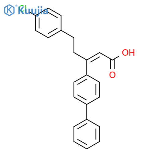 (2z)-3-(Biphenyl-4-Yl)-5-(4-Chlorophenyl)pent-2-Enoic Acid structure