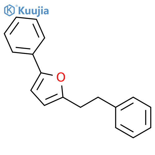 Furan, 2-phenyl-5-(2-phenylethyl)- structure
