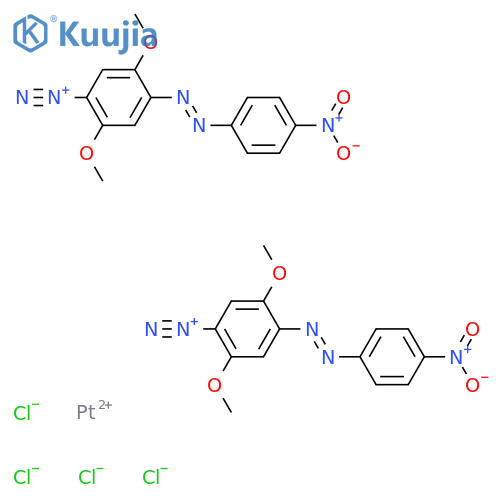 Benzenediazonium, 2,5-dimethoxy-4-((4-nitrophenyl)azo)-, (SP-4-1)-tetrachloroplatinate(2-) (2:1) structure