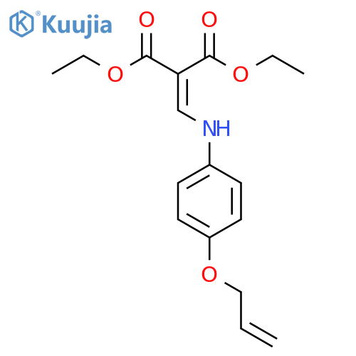 Propanedioic acid, 2-[[[4-(2-propen-1-yloxy)phenyl]amino]methylene]-, 1,3-diethyl ester structure