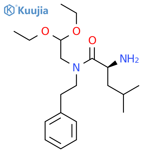 (2S)-2-Amino-N-(2,2-diethoxyethyl)-4-methyl-N-(2-phenylethyl)-pentanamide structure