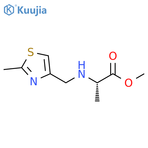 methyl 2-{(2-methyl-1,3-thiazol-4-yl)methylamino}propanoate structure