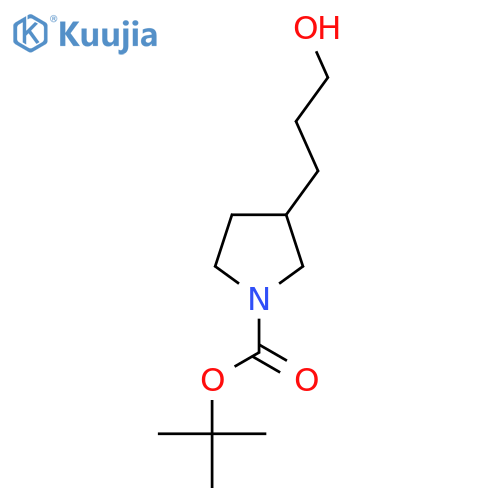Tert-butyl 3-(3-hydroxypropyl)pyrrolidine-1-carboxylate structure