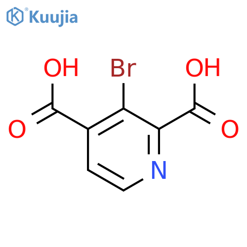 3-Bromopyridine-2,4-dicarboxylic acid structure