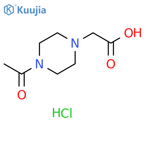 2-(4-Acetylpiperazin-1-yl)acetic acid hydrochloride structure