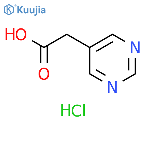 2-(pyrimidin-5-yl)acetic acid hydrochloride structure