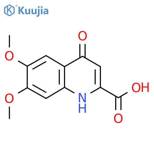6,7-Dimethoxy-4-oxo-1,4-dihydroquinoline-2-carboxylic acid structure