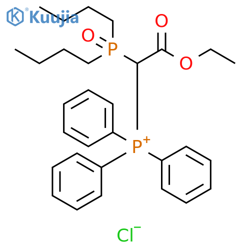 Phosphonium, [1-(dibutylphosphinyl)-2-ethoxy-2-oxoethyl]triphenyl-, chloride (1:1) structure