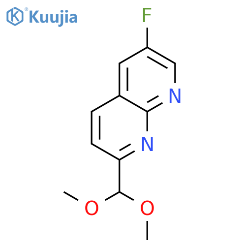 2-(Dimethoxymethyl)-6-fluoro-1,8-naphthyridine structure