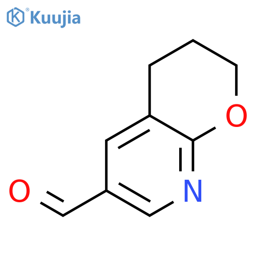 2H,3H,4H-pyrano[2,3-b]pyridine-6-carbaldehyde structure