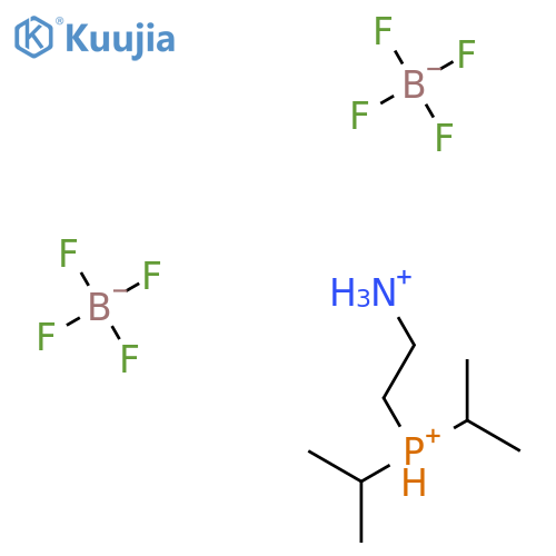 2-(DI-I-Propylphosphonium)ethylammonium bis(tetrafluoroborate) structure