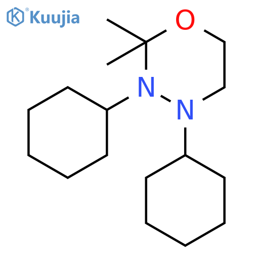 2H-1,3,4-Oxadiazine, 3,4-dicyclohexyltetrahydro-2,2-dimethyl- structure