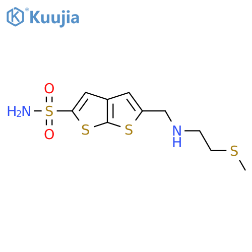 5-[(2-Methylthioethylamino)methyl]thieno[2,3-b]thiophene-2-sulfonamide structure