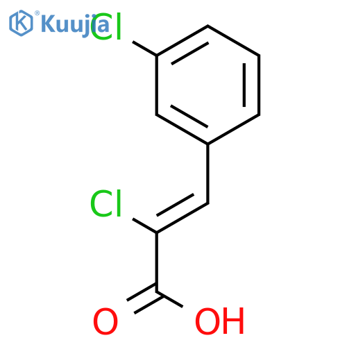 2-chloro-3-(3-chlorophenyl)prop-2-enoic acid structure
