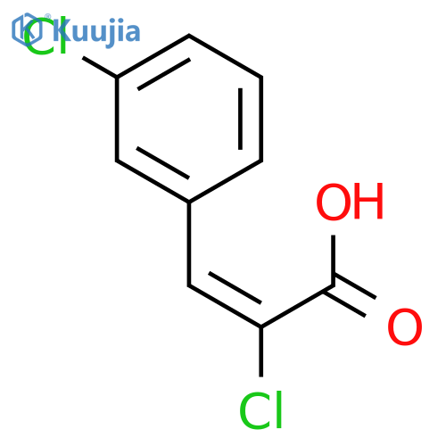 2-PROPENOIC ACID, 2-CHLORO-3-(3-CHLOROPHENYL)-, (E)- structure