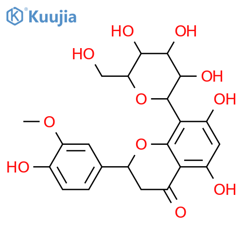 8-C-β-D-Glucopyranosyl-3',4',5,7-tetrahydroxyflavanone; (ξ)-form, 3'-Me ether structure
