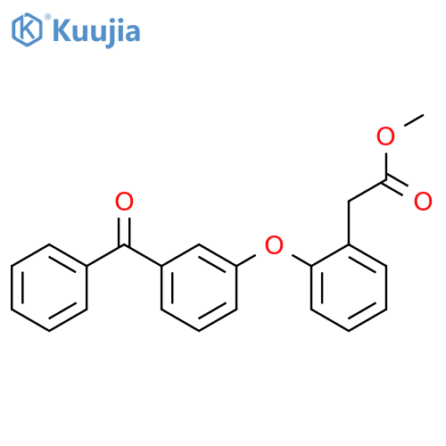 Benzeneacetic acid, 2-(3-benzoylphenoxy)-, methyl ester structure