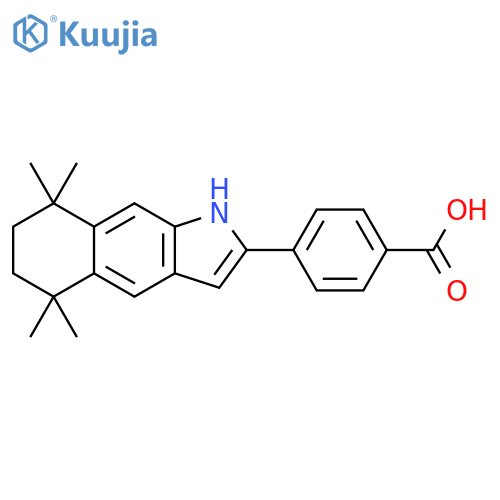 Benzoic acid,4-(5,6,7,8-tetrahydro-5,5,8,8-tetramethyl-1H-benz[f]indol-2-yl)- structure