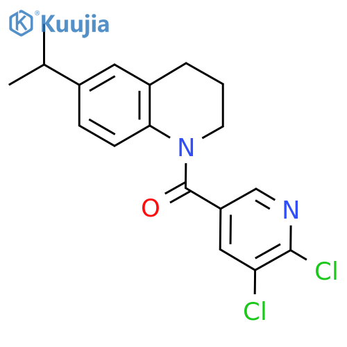 1-(5,6-Dichloropyridine-3-carbonyl)-6-(propan-2-yl)-1,2,3,4-tetrahydroquinoline structure